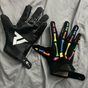 Black rivel skeleton gloves